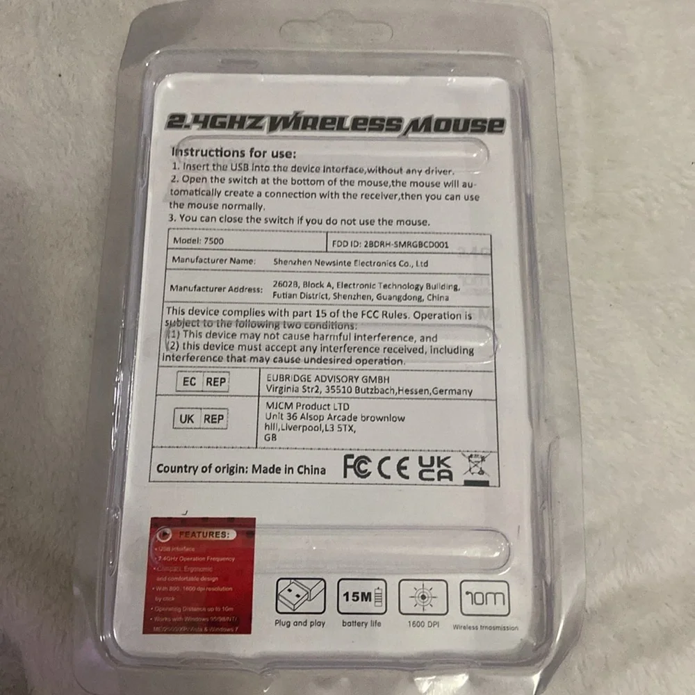 2.4GHZ wireless mouse